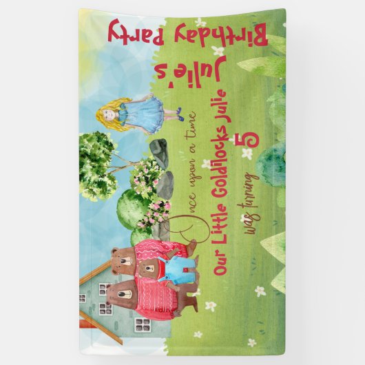 ゴルディロック誕生日 横断幕 (縦)