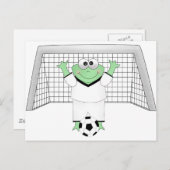 ゴルディ付きサッカーカエル ポストカード (正面/裏面)