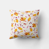 ゴルディ金ゴールドとマゼンタポピーフローラオンブルゴーニュ クッション (裏面)