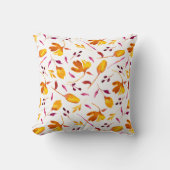 ゴルディ金ゴールドとマゼンタポピーフローラオンブルゴーニュ クッション (正面)