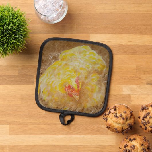 ゴルディ・ザ・チキン 鍋敷き (トップダウン)