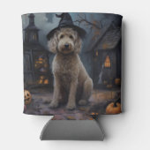ゴルデンドゥードルのかぼちゃ ハロウィーンの恐怖 缶クーラー (裏面)
