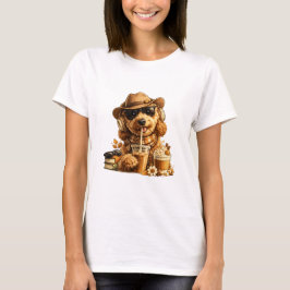 ゴルデンドゥードル コーヒーTシャツ Tシャツ
