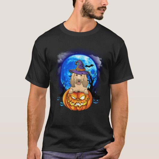 ゴルデンドルウィッチムーンパンプキンホラーハロウィンドー Tシャツ (正面)