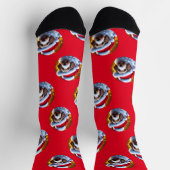 ゴルデンドルクリスマスソックス，おもしろい，かわいい犬 ソックス (上部)