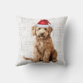 ゴルデンドルドッグウォーター色ウーフクリスマス クッション (裏面)
