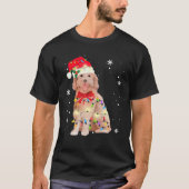 ゴルデンドルドッグクリスマスライトクリスマスママパパギフト Tシャツ (正面)