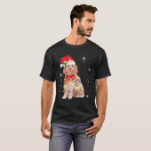 ゴルデンドルドッグクリスマスライトクリスマスママパパギフト Tシャツ (正面フル)