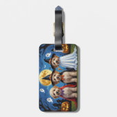 ゴルデンドルドッグスパンプキンハロウィンおもしろい ラゲッジタグ (裏面縦)