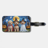 ゴルデンドルドッグスパンプキンハロウィンおもしろい ラゲッジタグ (裏面横)