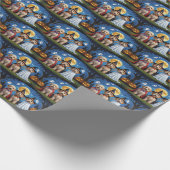 ゴルデンドルドッグスパンプキンハロウィンおもしろい ラッピングペーパー (角)