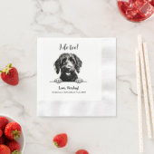 ゴルデンドルドッグパーソナライズされたスケッチ私もする 縁ありカクテルナプキン (インサイチュ)