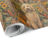 ゴルデンドルドッグ秋の収穫感謝祭 ラッピングペーパー (ロールコーナー)