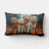 ゴルデンドルハロウィン不気味 ランバークッション (裏面)