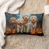 ゴルデンドルハロウィン不気味 ランバークッション (ブランケット)