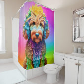 ゴルデンドルパピーリルドーカラフルド シャワーカーテン (インサイチュ)