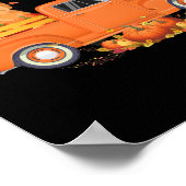 ゴルデンドルパンプキントラック秋リーフサンクスギビング ポスター (角)