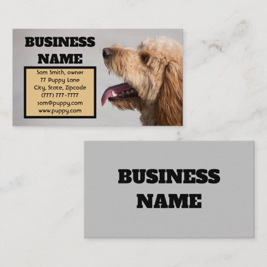 ゴルデンドル犬 名刺 (正面/裏面)