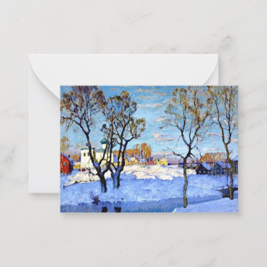 ゴルバトフ語 – プスコフの初期春 ノートカード (正面)