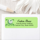 ゴルパーソナライズされたフモノグラムの差出人住所 ラベル (インサイチュ)