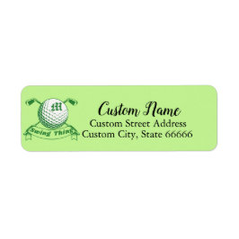ゴルパーソナライズされたフモノグラムの差出人住所 ラベル