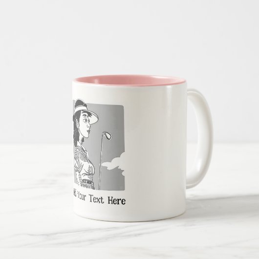 ゴルパーソナライズされたフ ツートーンマグカップ (正面右)