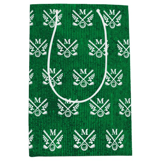 ゴルパーソナライズされたフ ミディアムペーパーバッグ (正面)