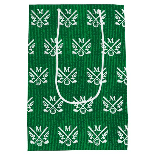 ゴルパーソナライズされたフ ミディアムペーパーバッグ (裏面)