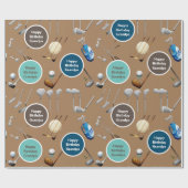 ゴルパーソナライズされたフ ラッピングペーパー (フラット)