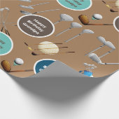 ゴルパーソナライズされたフ ラッピングペーパー (角)