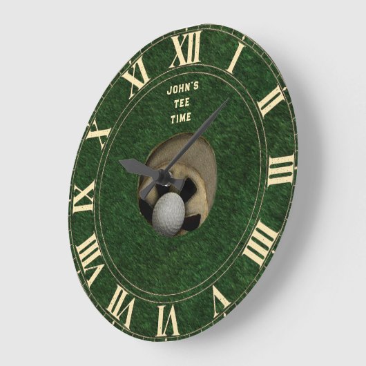 ゴルパーソナライズされたフ ラージ壁時計 (傾斜)