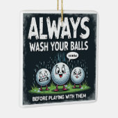 ゴルフあなたのボールを洗浄オーナメント セラミックオーナメント (右)