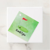 ゴルフありがとう文字とグリーンゴルフのフラグ フェイバータグ (インサイチュ)