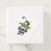 ゴルフありがとう文字とゴルフボールの緑 フェイバータグ (インサイチュ)