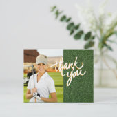 ゴルフありがとう自分のフォトゴルファーを作成 ポストカード (スタンド正面)