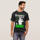 ゴルフおじいちゃんの年金生活は順調 Tシャツ (正面フル)