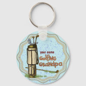 ゴルフおじいちゃんキーチェーン キーホルダー (正面)