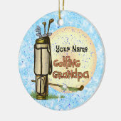 ゴルフおじいちゃんゴルフ セラミックオーナメント (左)