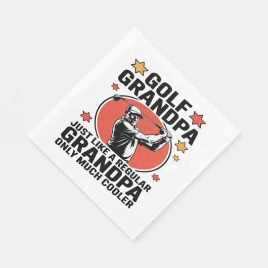 ゴルフおじいちゃん普通のおじいちゃんみたいに スタンダードランチョンナプキン (角)