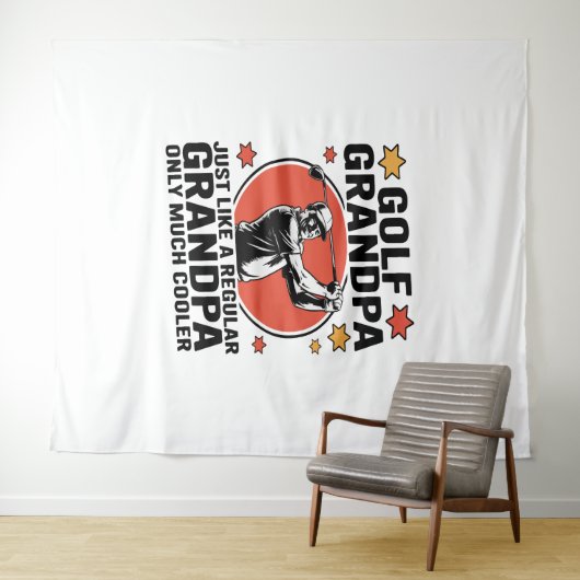 ゴルフおじいちゃん普通のおじいちゃんみたいに タペストリー (インサイチュ(横))