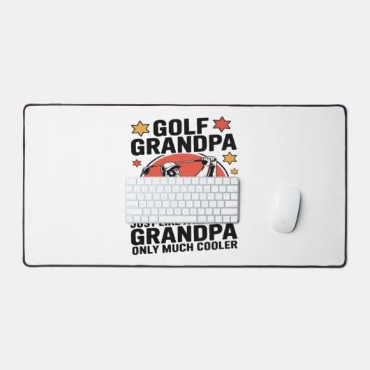 ゴルフおじいちゃん普通のおじいちゃんみたいに デスクマット (キーボード&マウス)