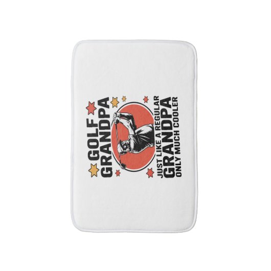 ゴルフおじいちゃん普通のおじいちゃんみたいに バスマット (正面縦)