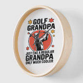 ゴルフおじいちゃん普通のおじいちゃんみたいに 壁時計 (傾斜)