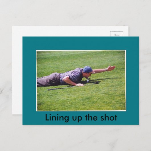 ゴルフおっちょこちょいのはがき ポストカード (正面/裏面)