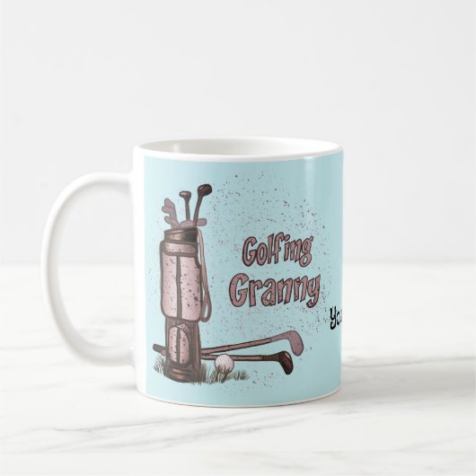 ゴルフおばあちゃんマグ コーヒーマグカップ (左)