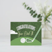 ゴルフおめでとうゴルファーのためにそれを行った ポストカード (スタンド正面)