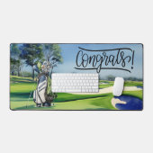 ゴルフおめでとうパー!ゴルフの卒業 デスクマット (キーボード&マウス)