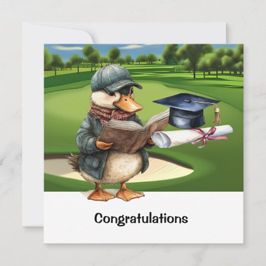 ゴルフおめでとう大学院カード カード (正面)