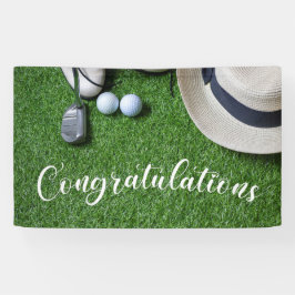 ゴルフおめでとう ゴルフシューズ ハット パター付き 横断幕
