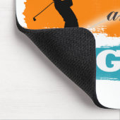 ゴルフおもしろいがあなたのボールを掴む マウスパッド (コーナー)